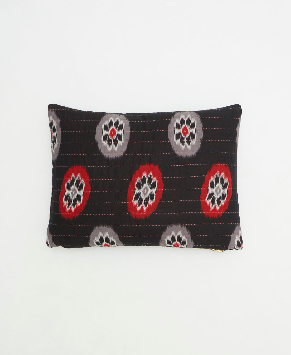 small pillow handmade in India from vintage cotton fabrics