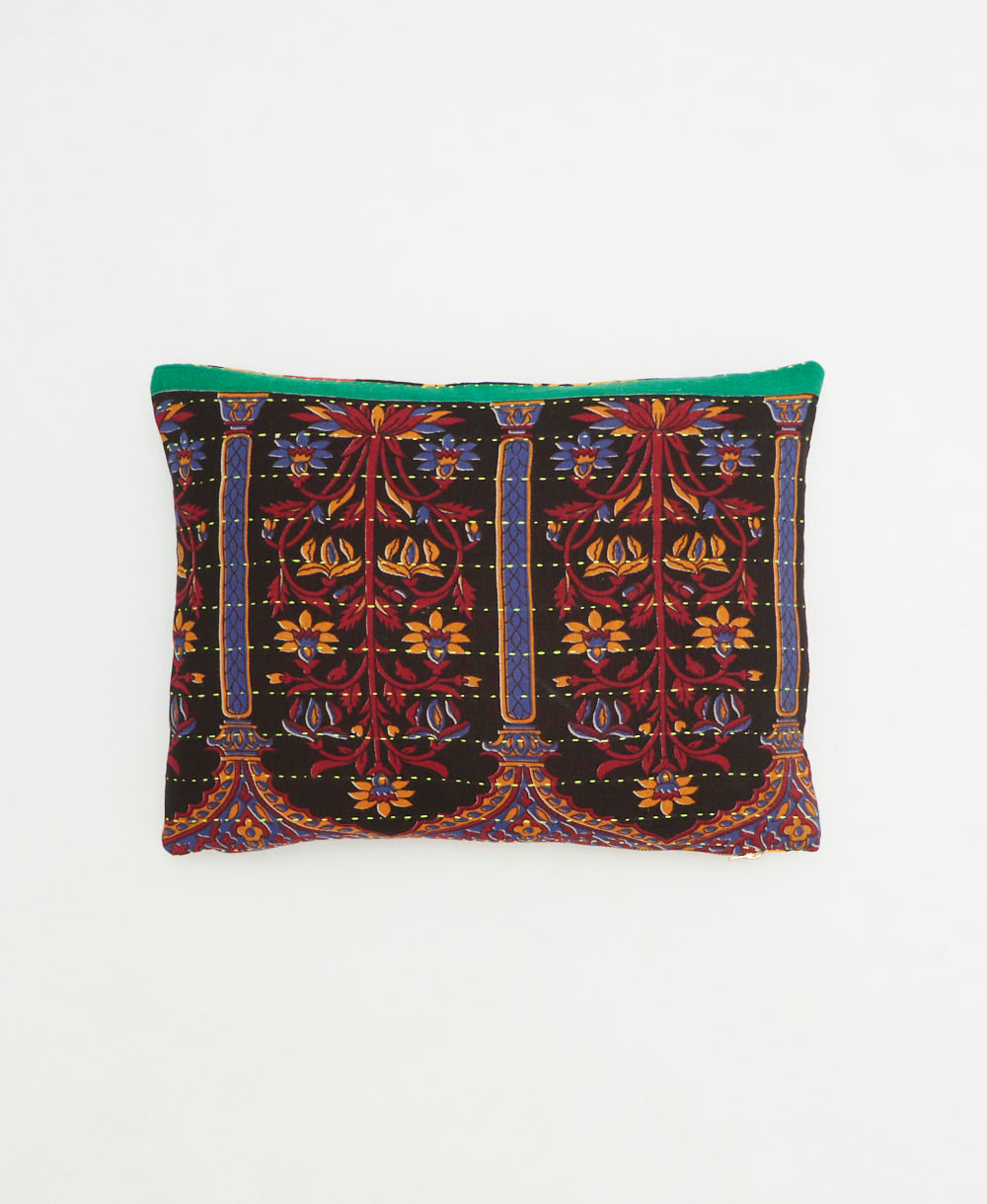 small pillow handmade in India from vintage cotton fabrics