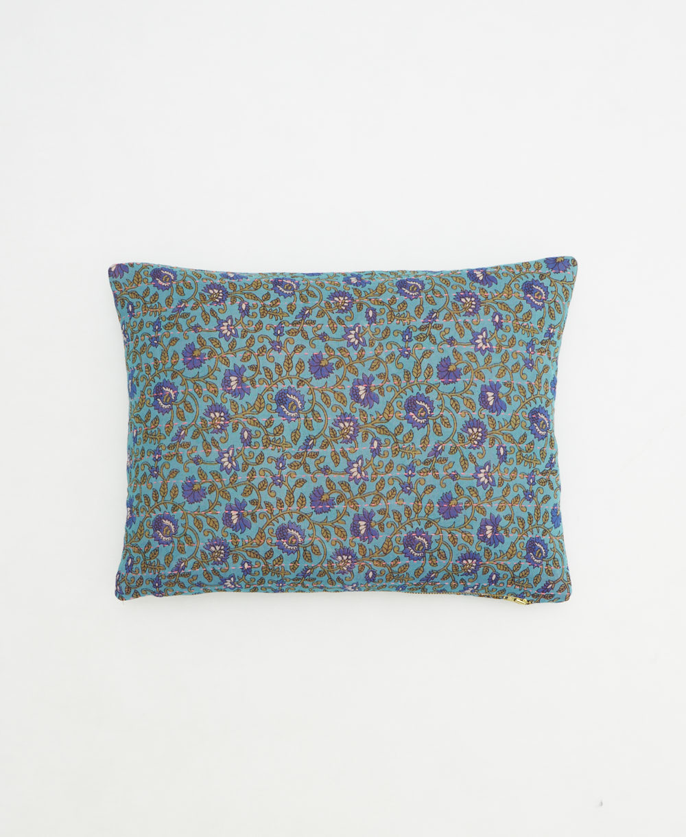 small pillow handmade in India from vintage cotton fabrics