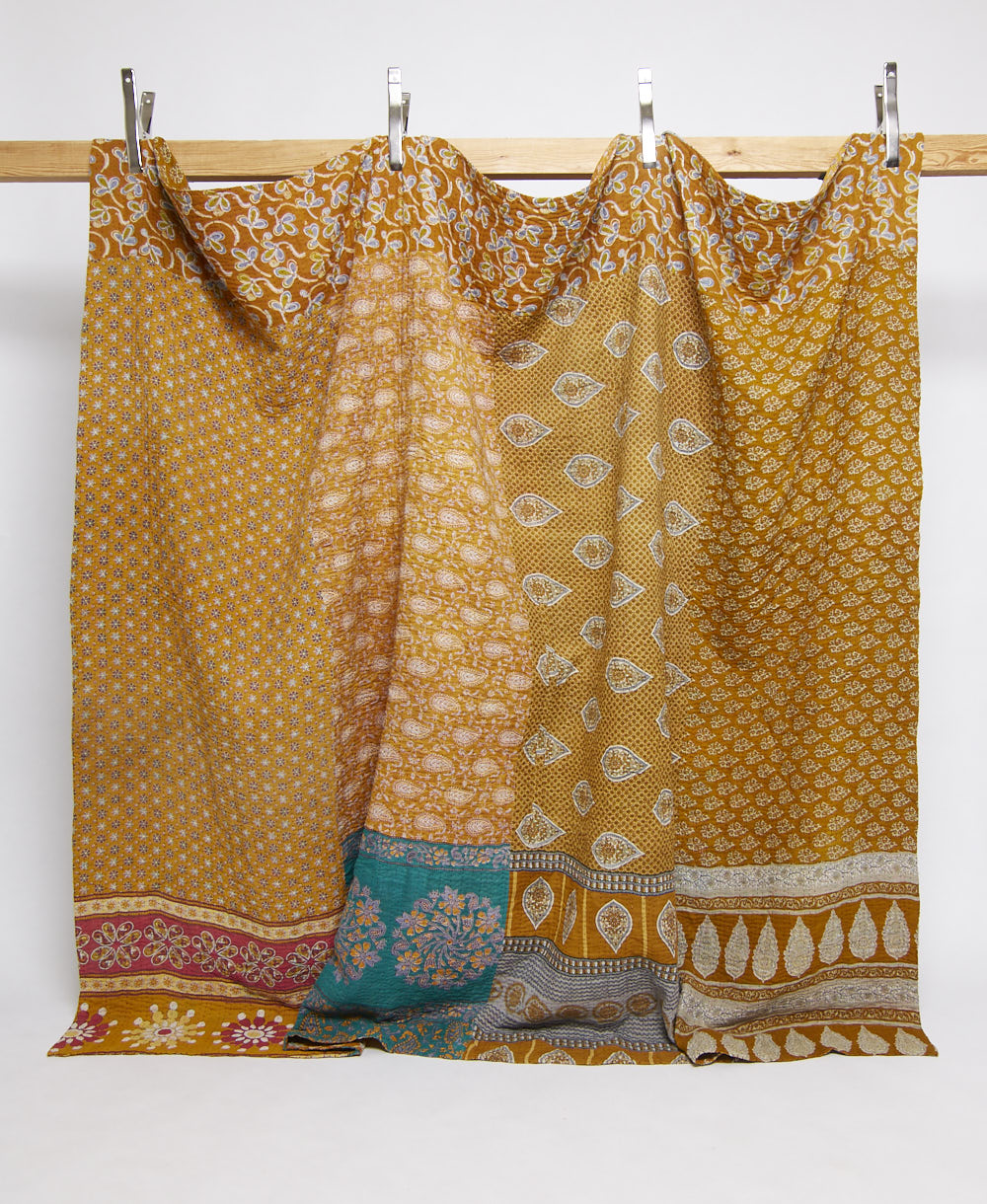 king kantha quilt handmade in India