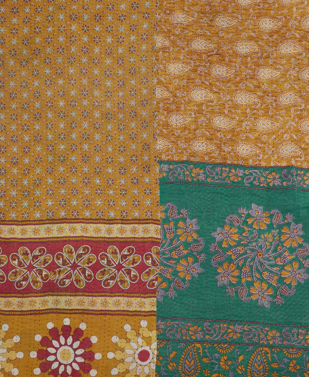 ethically made king kantha quilt