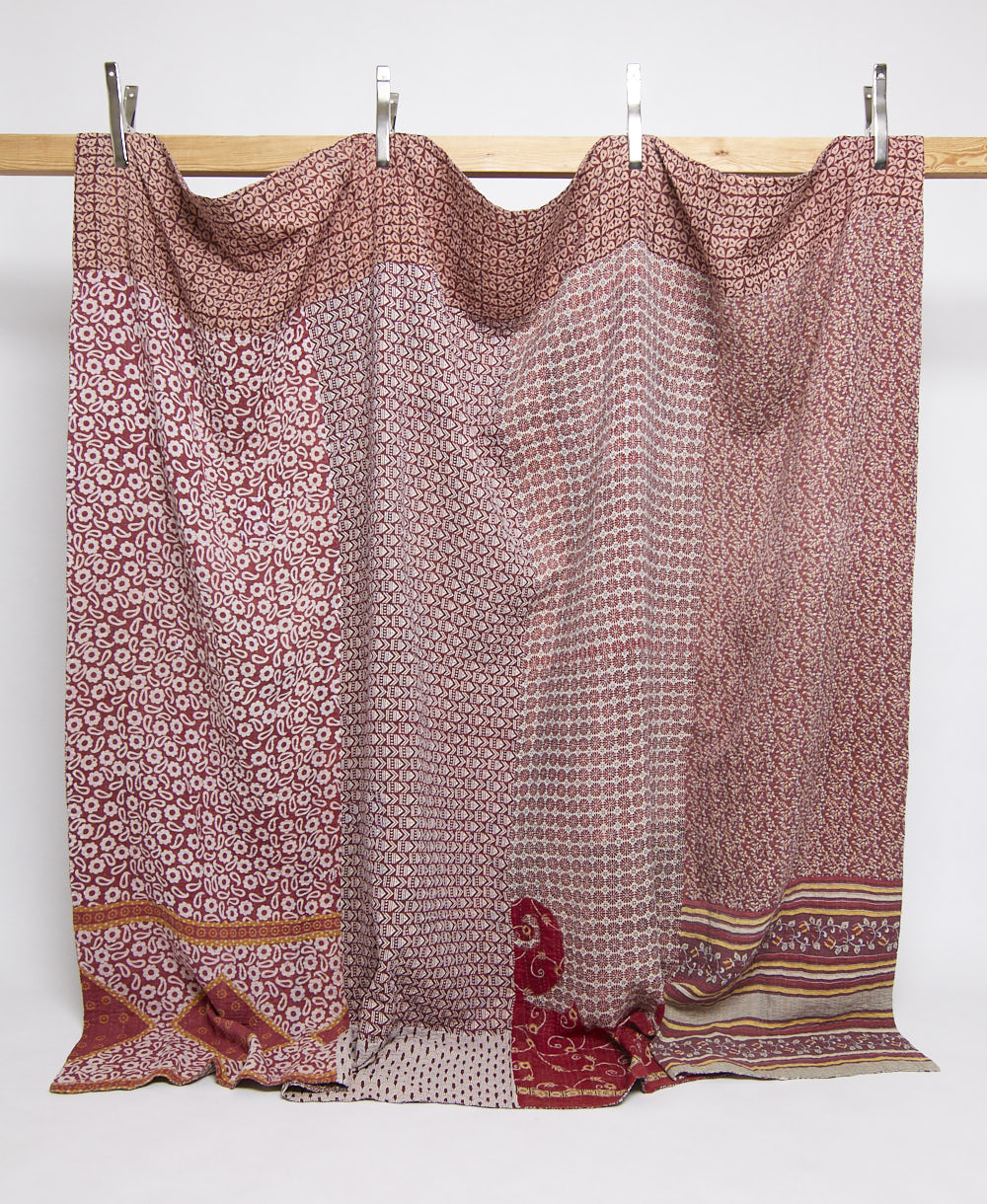king kantha quilt handmade in India