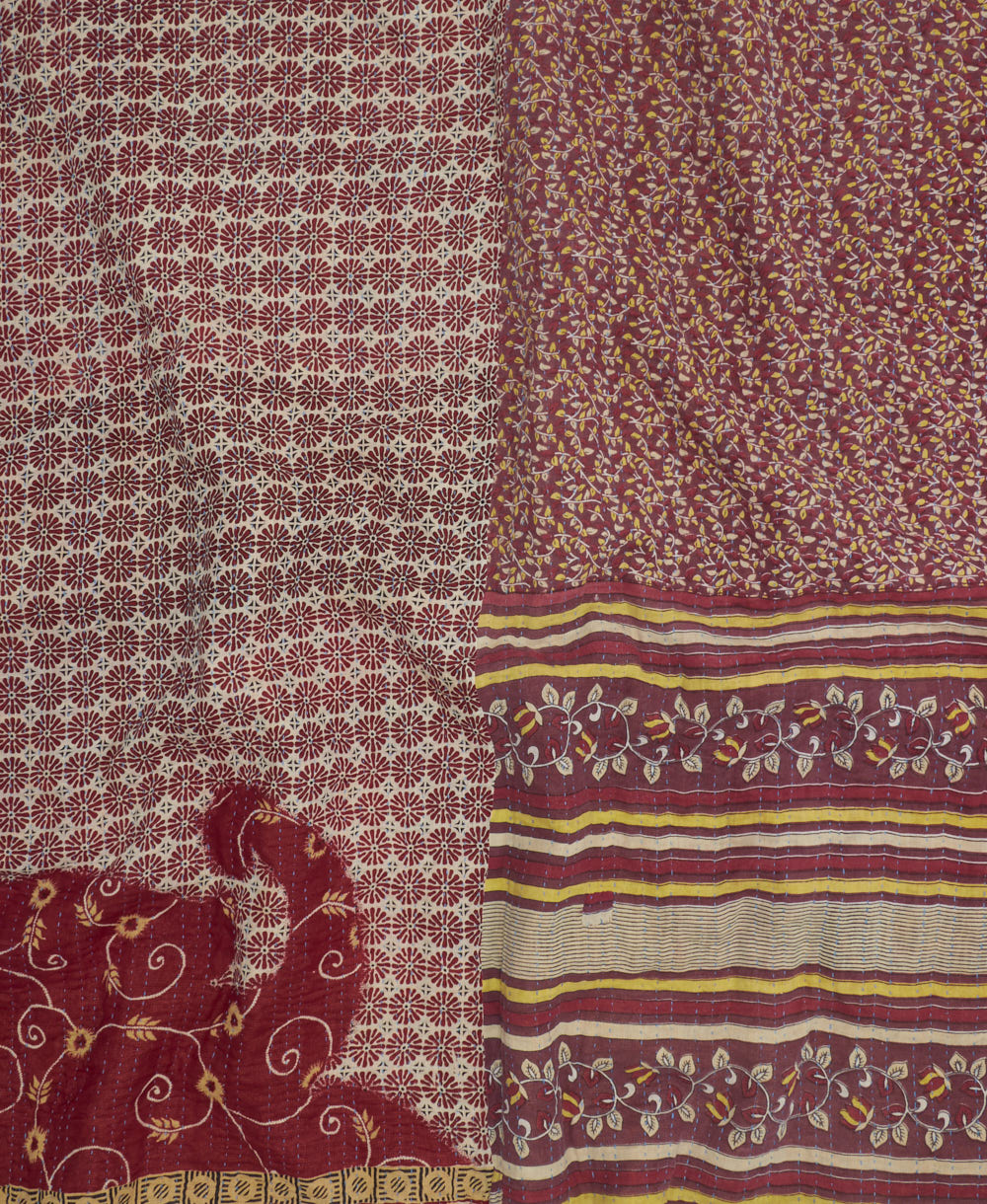 ethically made king kantha quilt