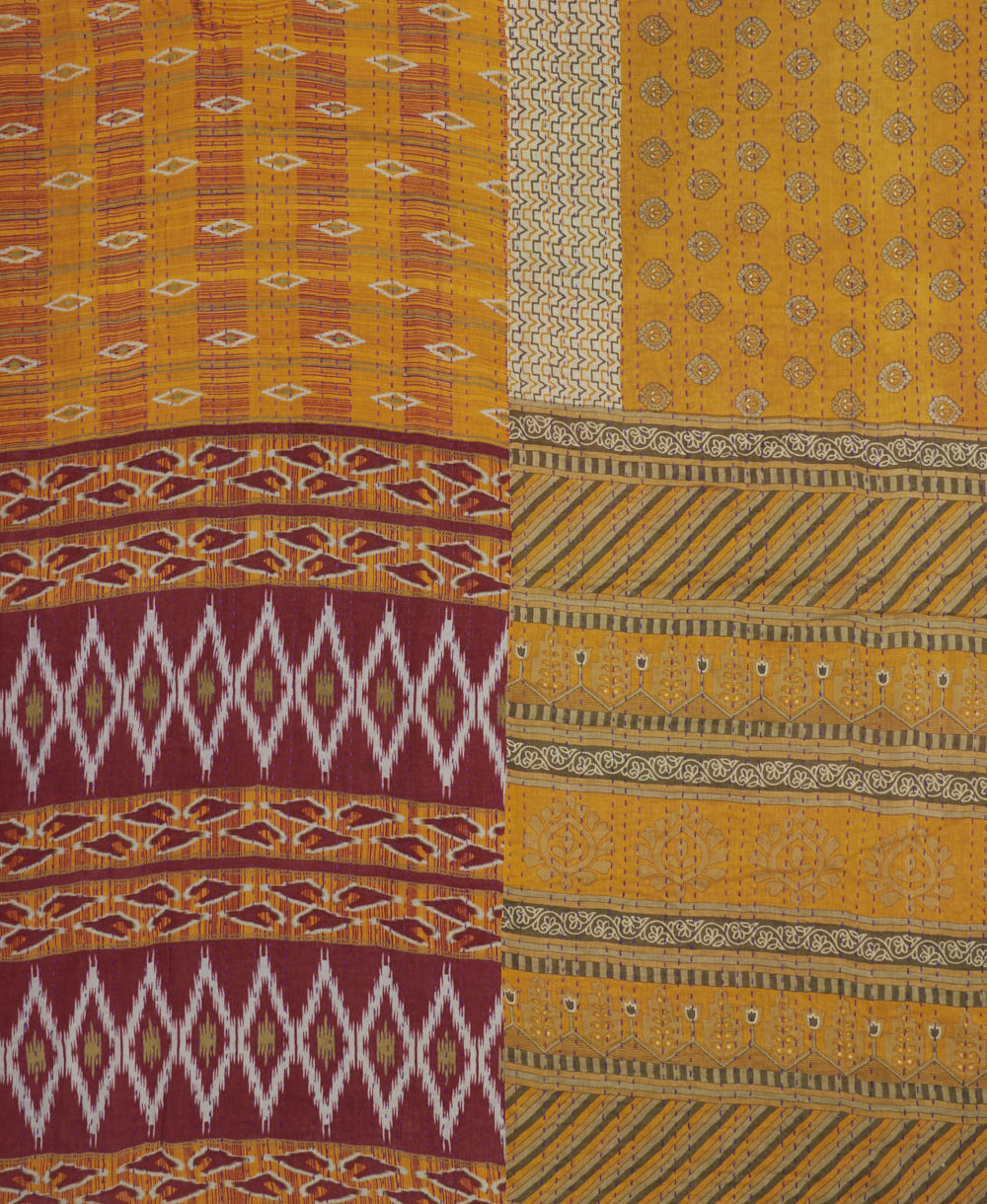 ethically made king kantha quilt