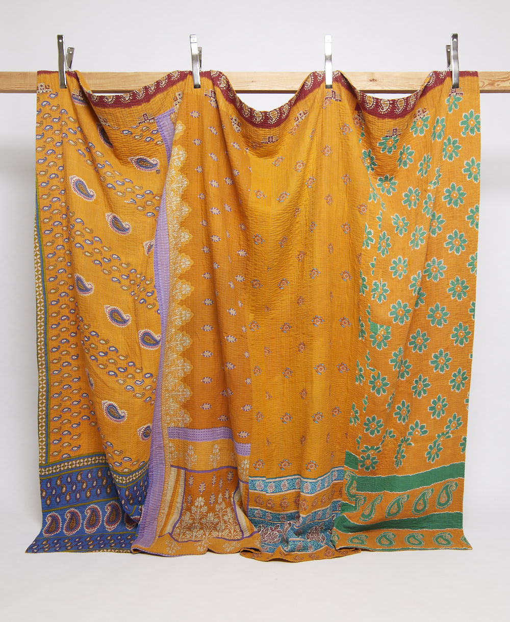 king kantha quilt handmade in India