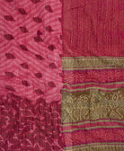 quilted king kantha quilt handmade in India from eco-friendly upcycled vintage cotton saris for a one-of-a-kind quilt