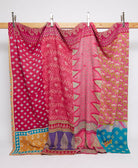 king kantha quilt in a bold pattern handmade in India