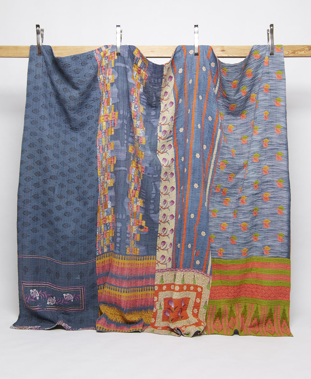 king kantha quilt handmade in India