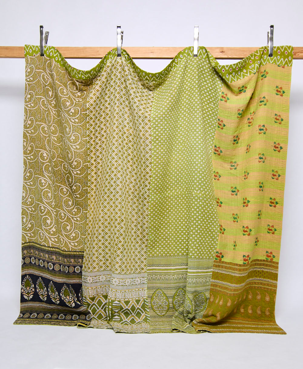king kantha quilt handmade in India