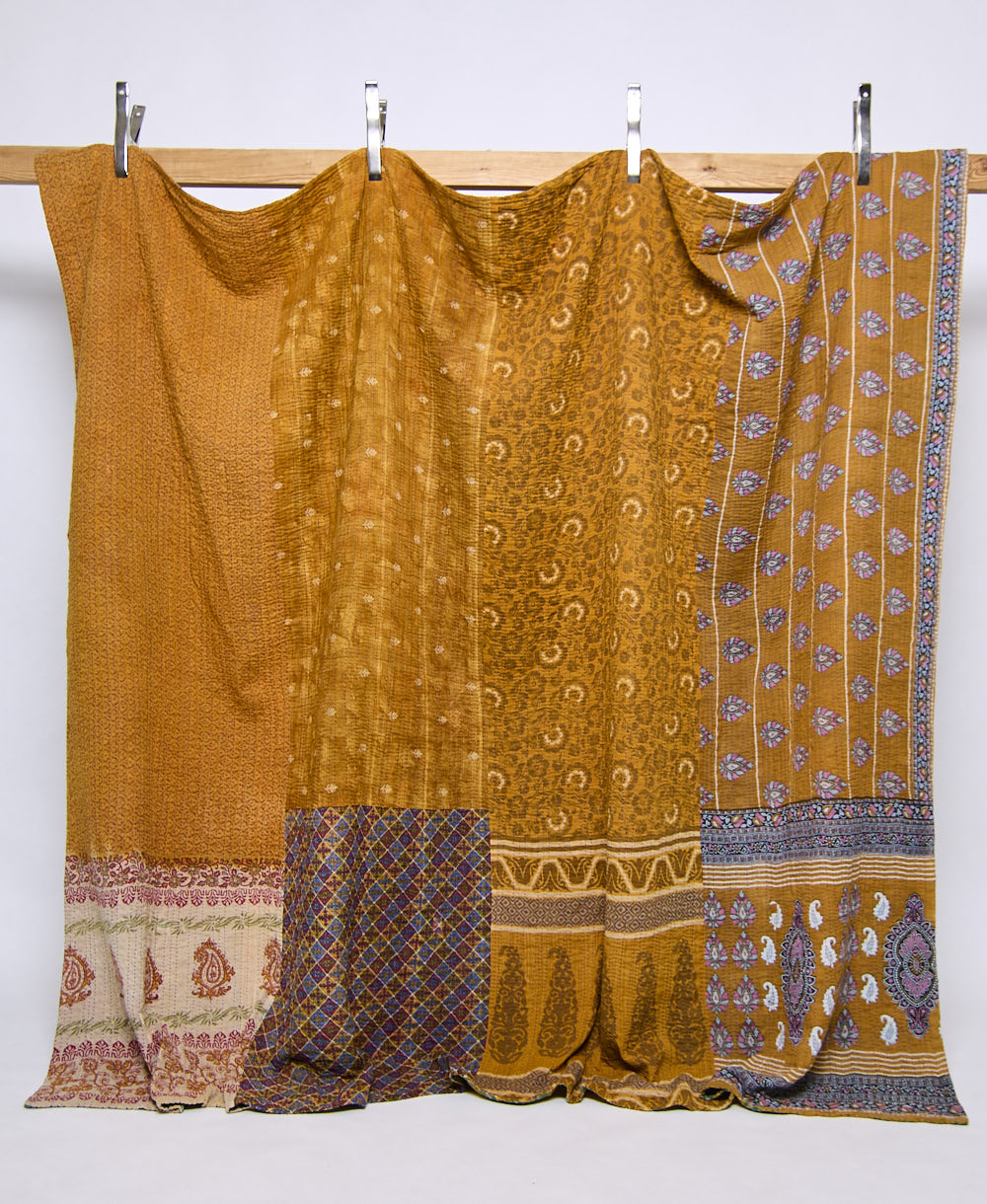 king kantha quilt handmade in India