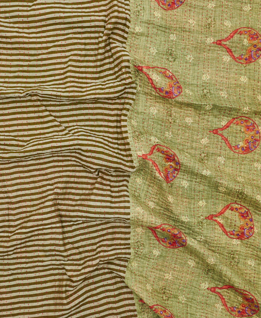 quilted throw in king size handmade in India by Anchal artisans