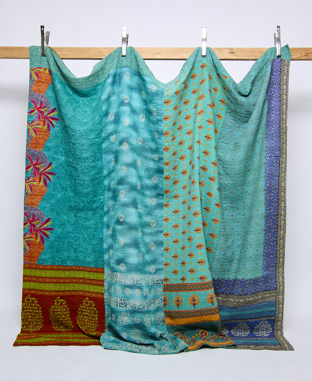 king kantha quilt handmade in India