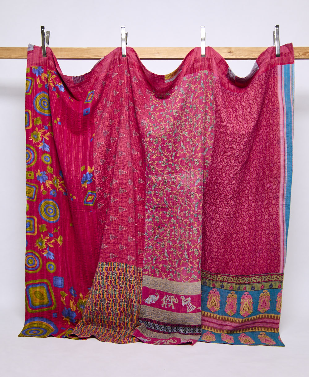 king kantha quilt handmade in India