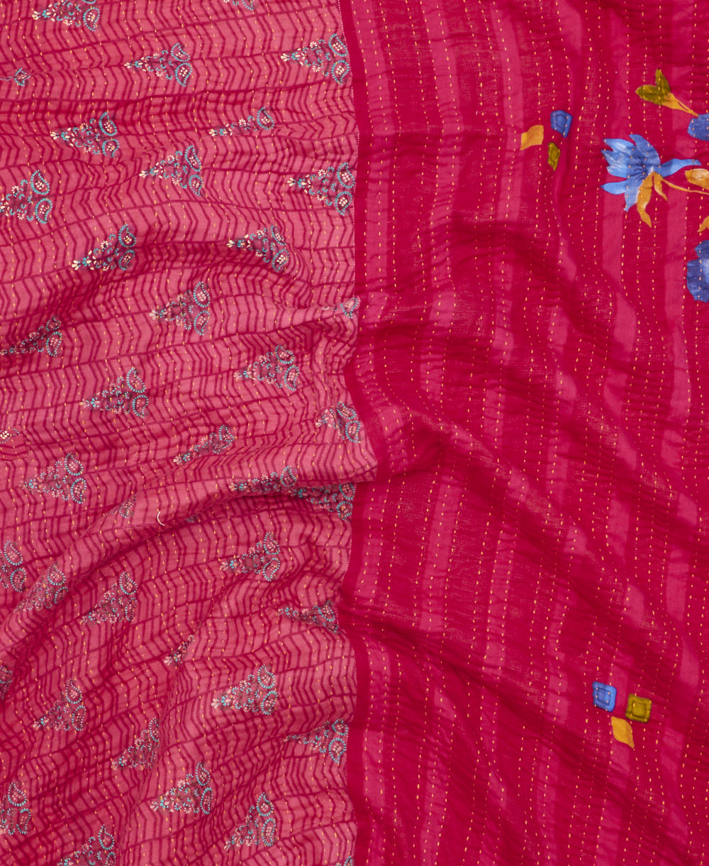quilted throw in king size handmade in India by Anchal artisans