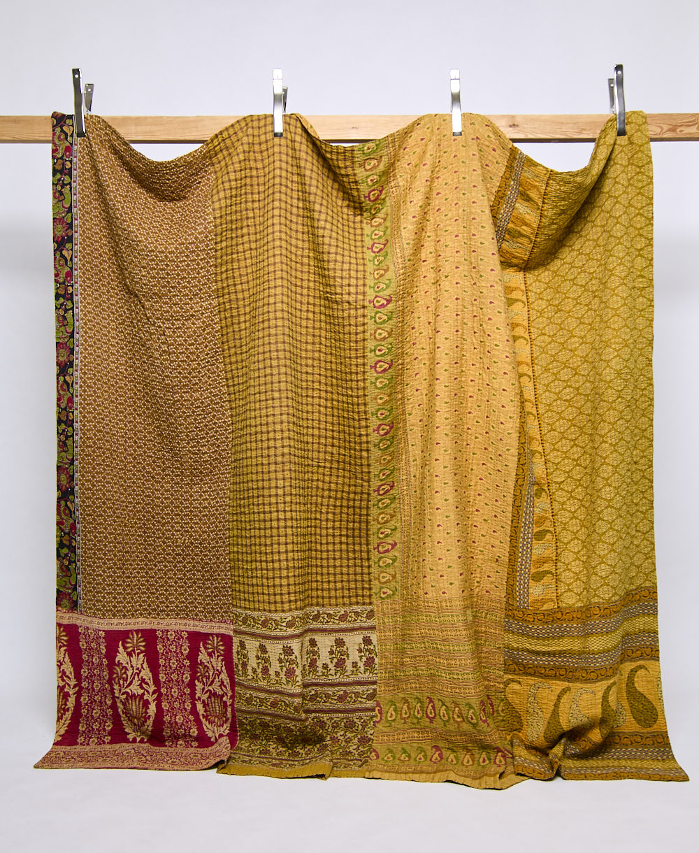 king kantha quilt handmade in India