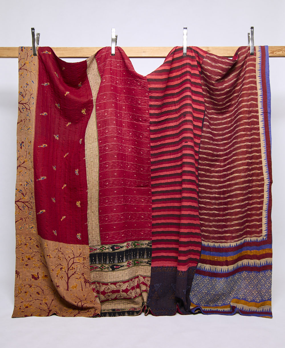 king kantha quilt handmade in India