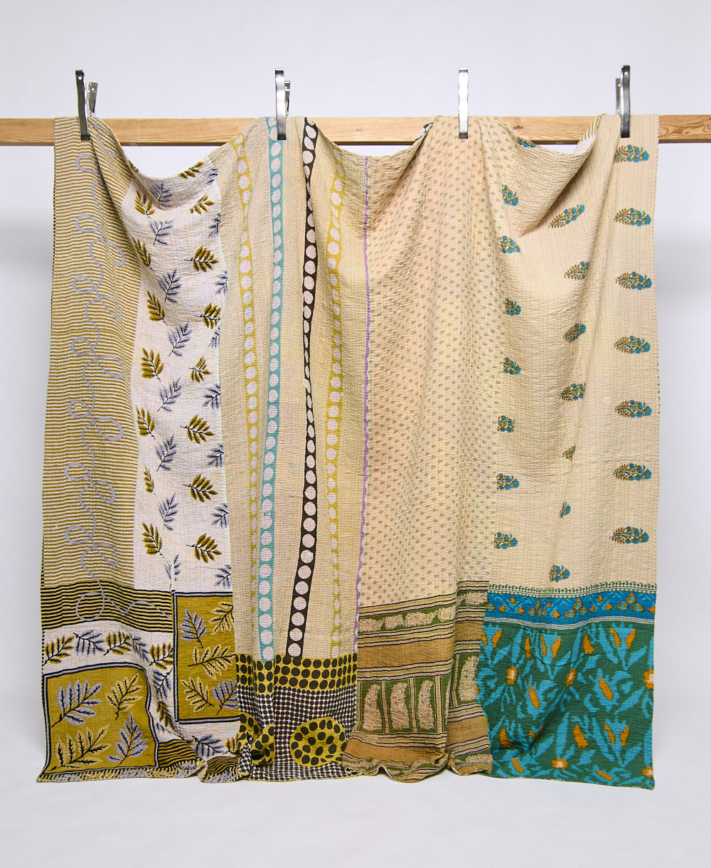 king kantha quilt handmade in India