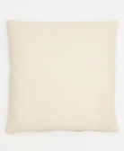 back of multi-check euro sham in solid natural white