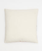 back of multi-check throw pillow in natural white