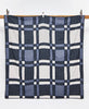 plaid patchwork quilt in navy blue and slate blue plaid