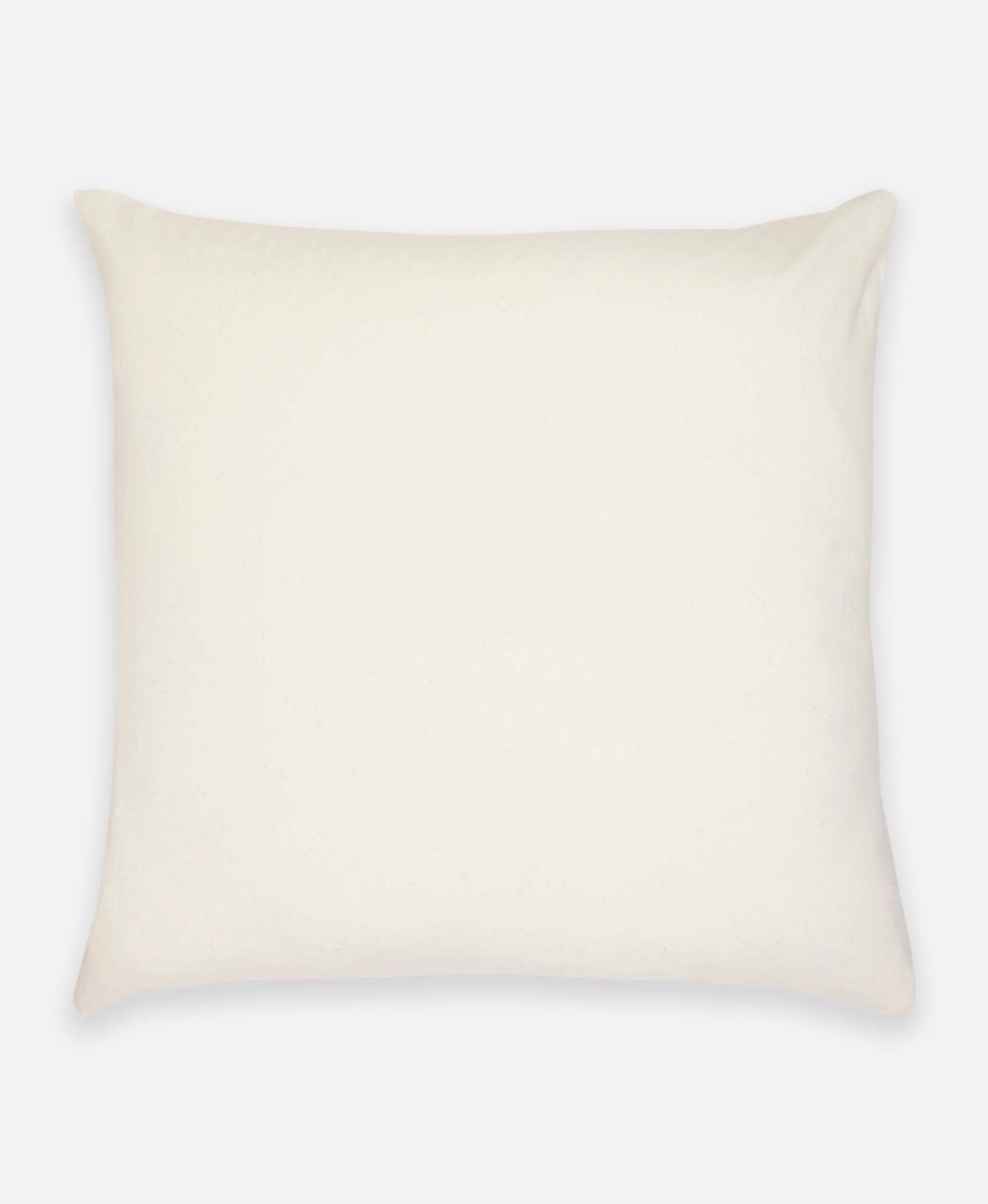 back of ivory prism throw pillow made from 100% organic cotton