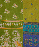 soft queen kantha blanket made from upcycled vintage cotton saris