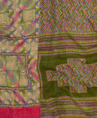 soft queen kantha blanket made from upcycled vintage cotton saris