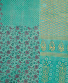 queen kantha quilt made from upcycled vintage cotton saris in India by women artisans