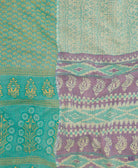 soft queen kantha blanket made from upcycled vintage cotton saris