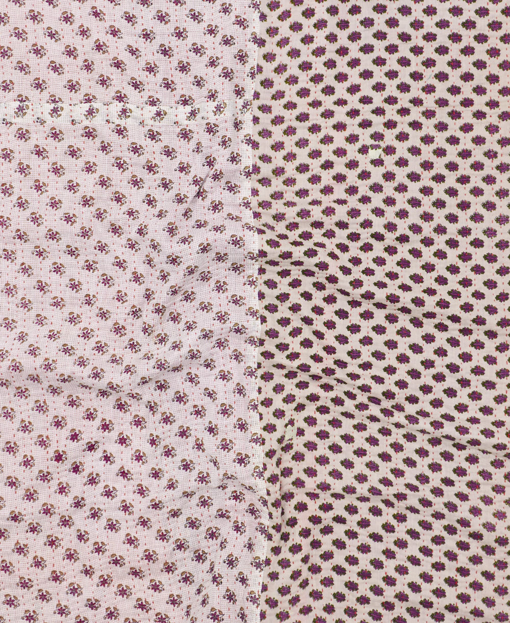 quilted throw in queen size handmade in India by Anchal artisans