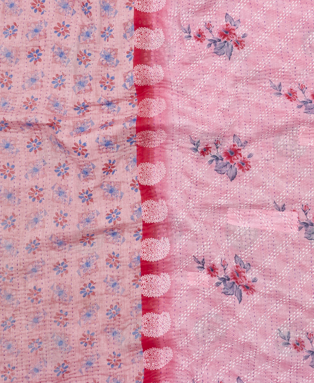 quilted throw in queen size handmade in India by Anchal artisans