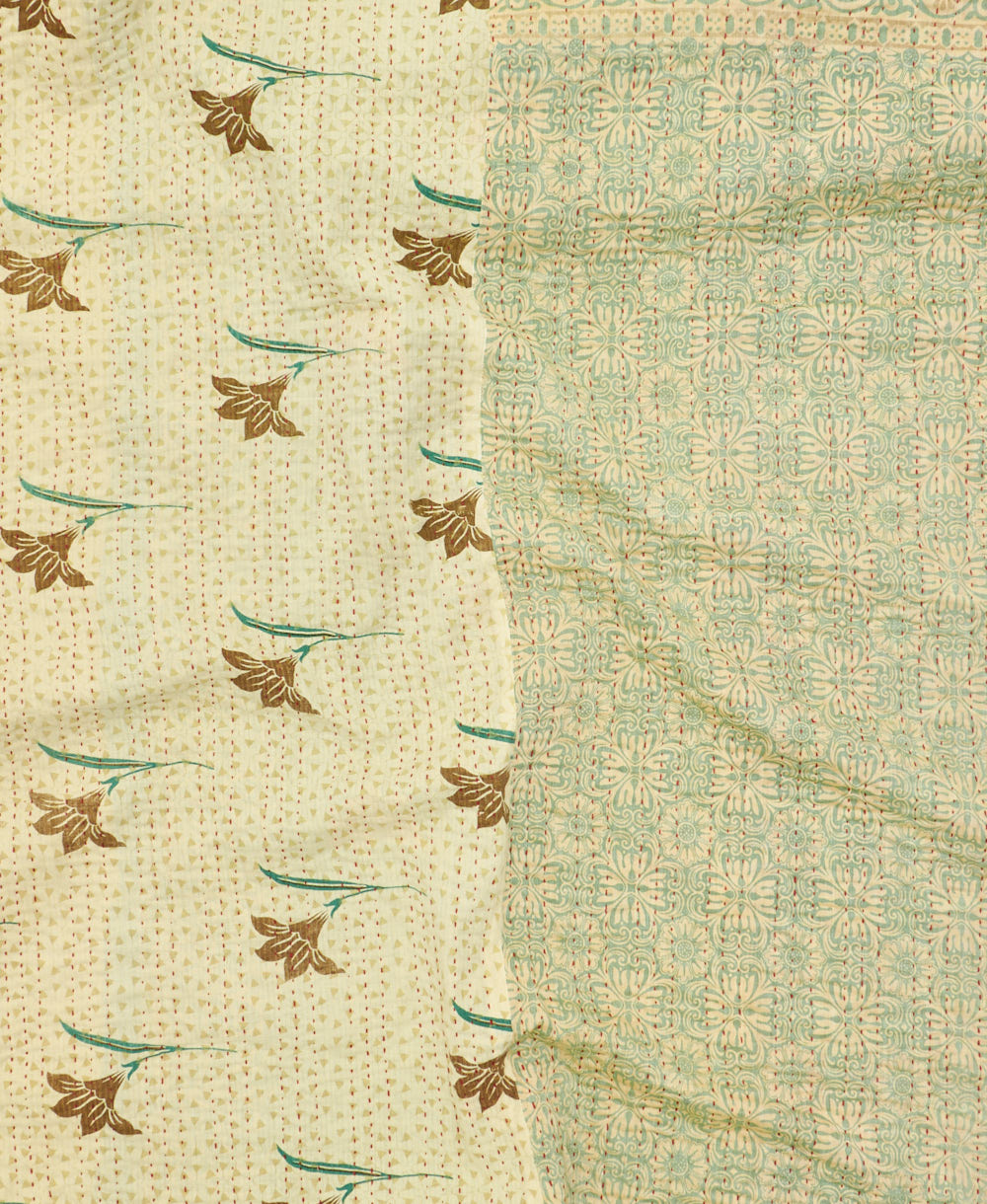 quilted throw in queen size handmade in India by Anchal artisans