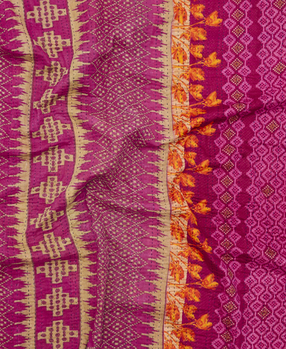 quilted throw in queen size handmade in India by Anchal artisans