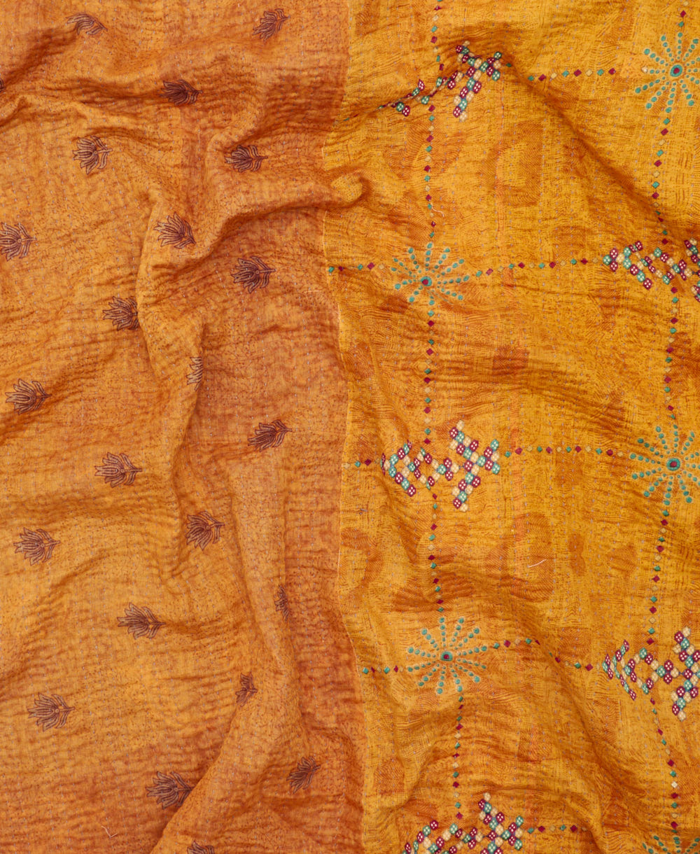 quilted throw in queen size handmade in India by Anchal artisans