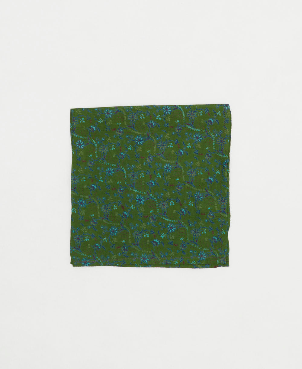 silk pocket square made from vintage silk saris