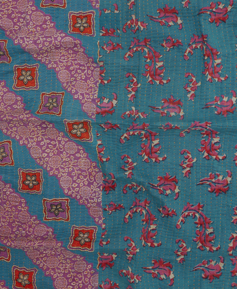 kantha quilt with kantha stitching