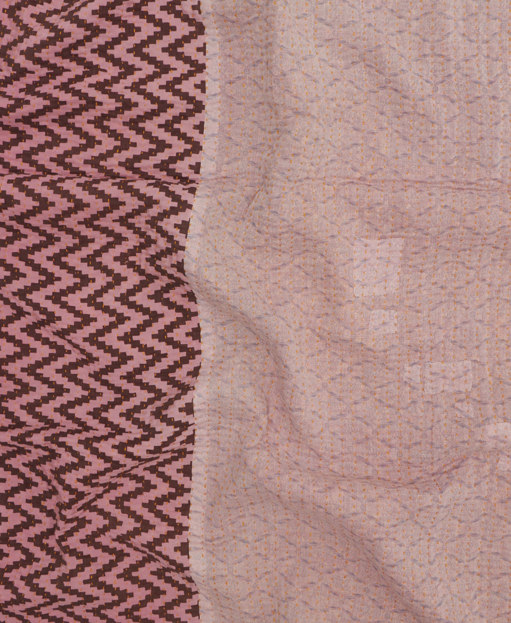 kantha blanket with kantha stitching