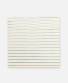 striped cotton napkin in spruce green hand-block printed in India by women artisans