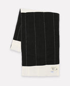 black and white infinity scarf handmade in india with white embroidery