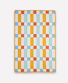 tile baby quilt in colorful checkered pattern made from 100% organic cotton and AZO-free dyes