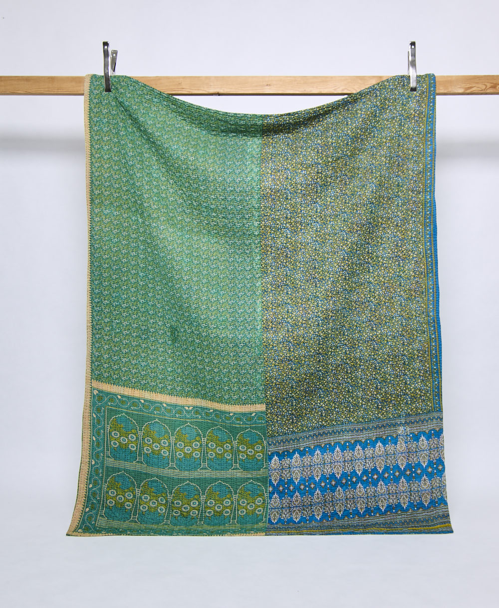 twin kantha quilt handmade in India