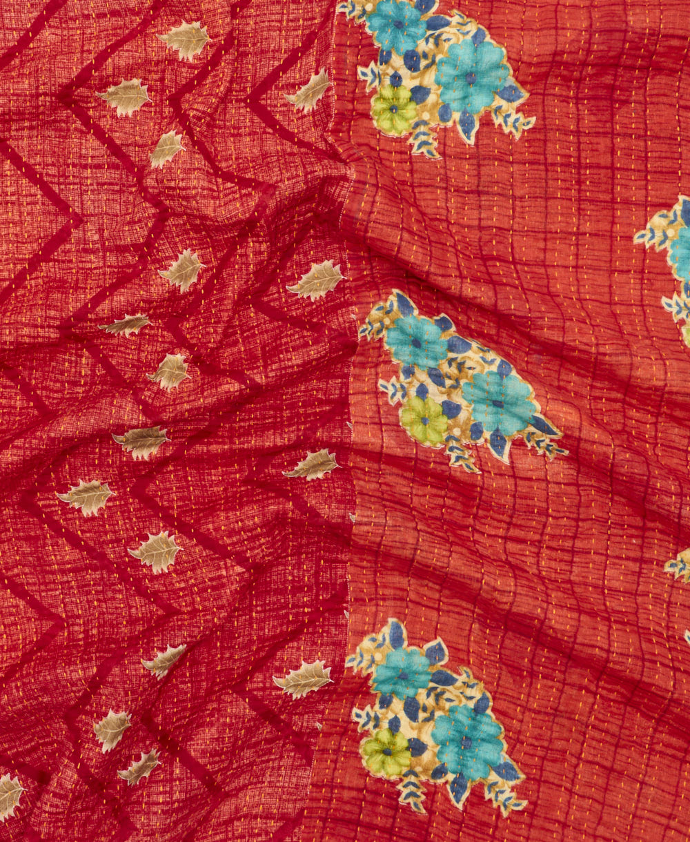 quilted throw in twin size handmade in India by Anchal artisans