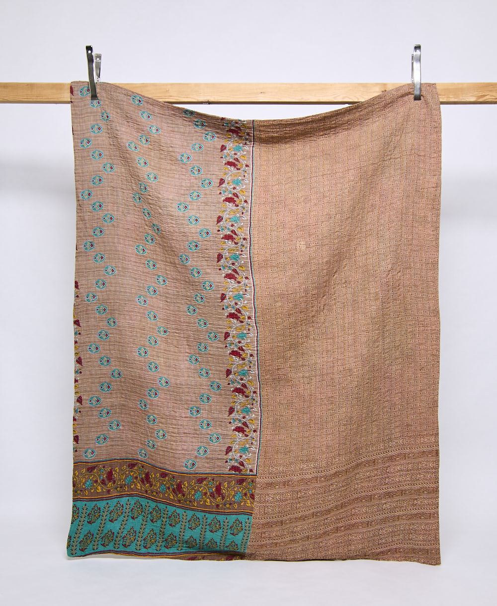 twin kantha quilt handmade in India