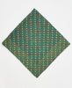 teal geometric print cotton bandana scarf handmade in India
