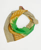 artisan-made vintage cotton bandana in a colorful geometric design
