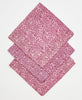 embroidered bandana scarf in a one-of-a-kind paisley pink floral pattern