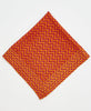 orange and red chevron print cotton bandana scarf handmade in India
