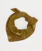 artisan-made vintage cotton bandana in a  green geometric design
