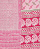Twin kantha quilt with reversible pink paisley pattern