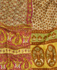 Neutral paisley kantha bedding quilt ethically made from vintage cotton fabric

